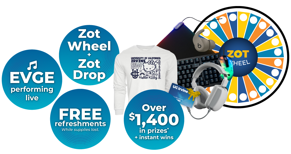 Live music, free refreshments, over $1400 in prizes with instant wins